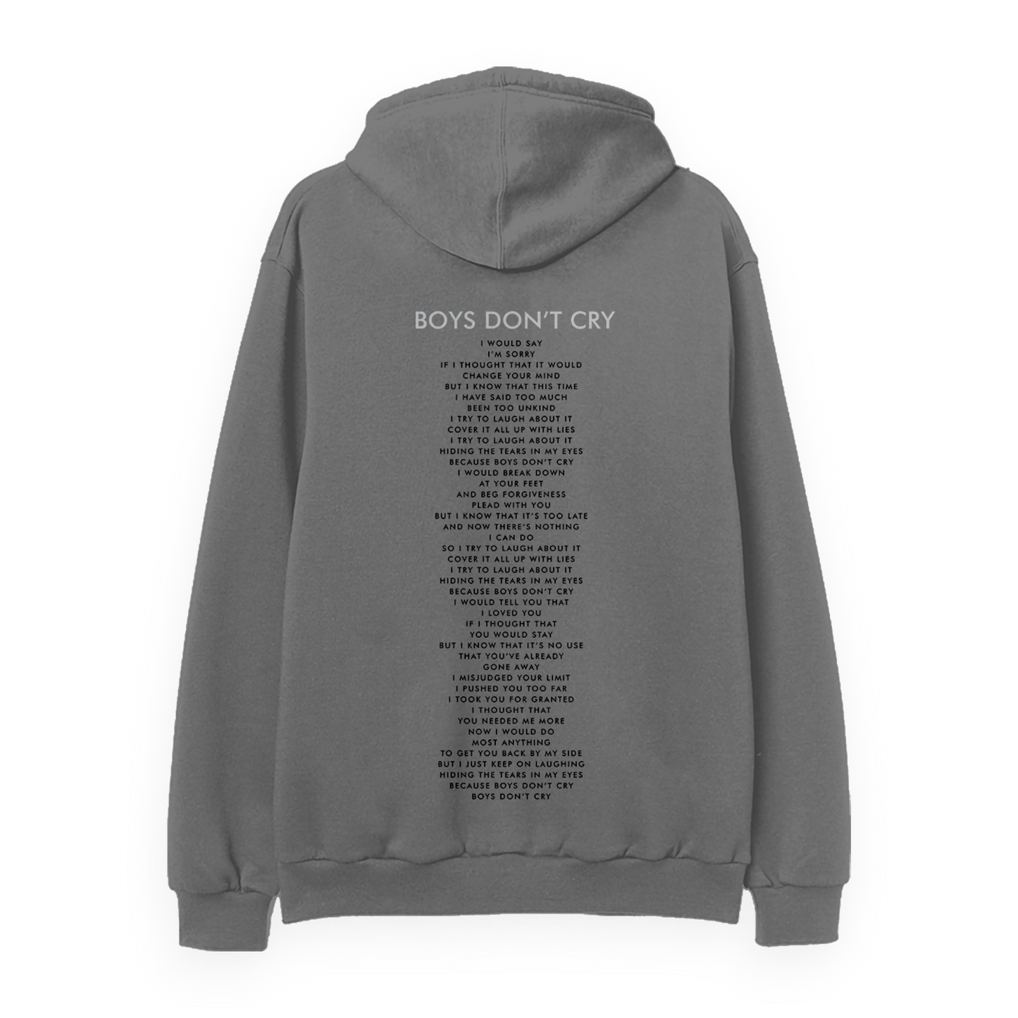 Boys Don't Cry Grey Hoodie