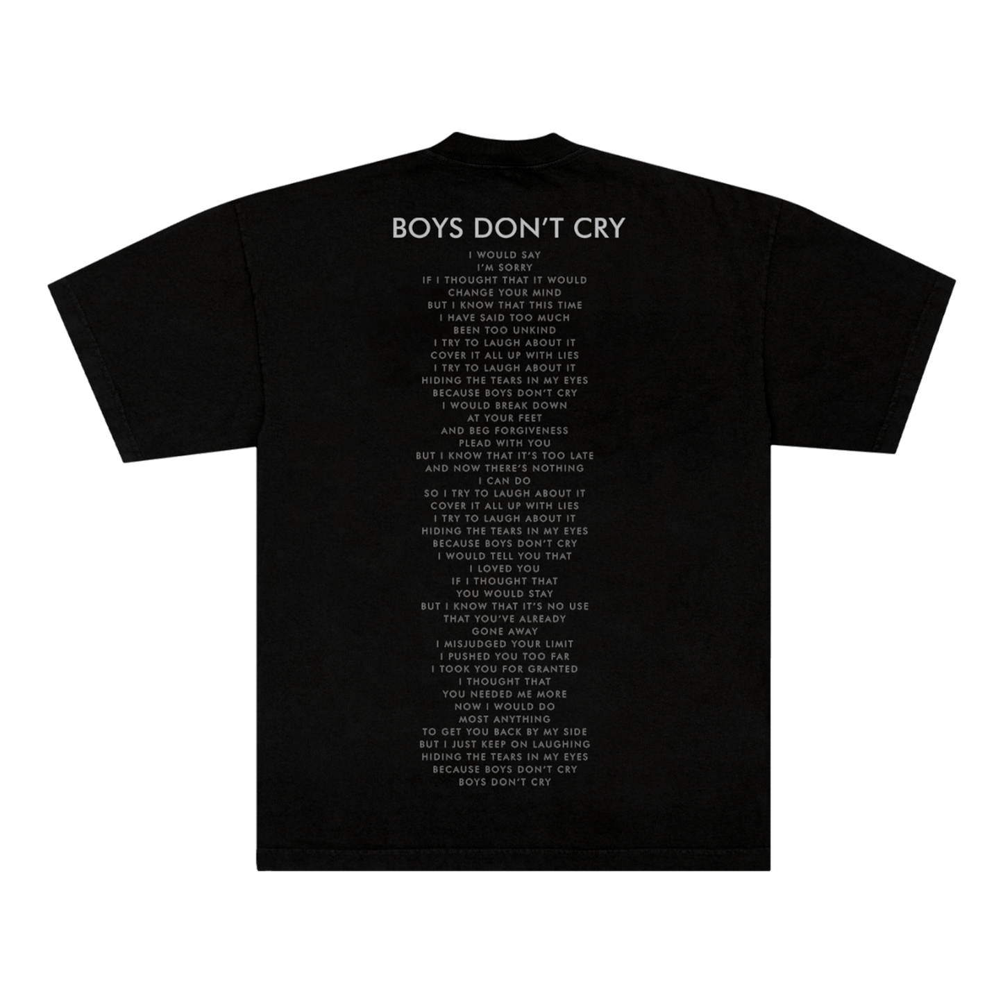 Boys Don't Cry Black Tee