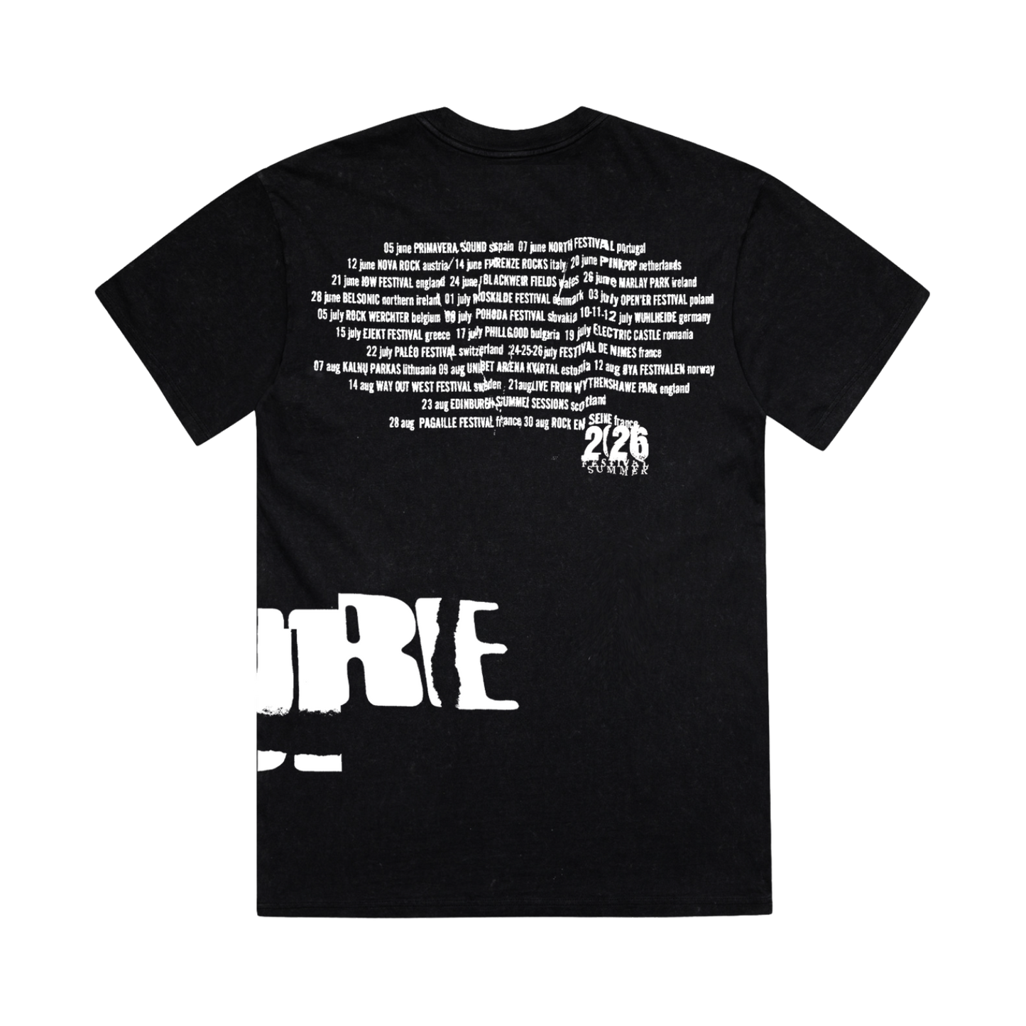 The Cure Festival Summer Black T-Shirt