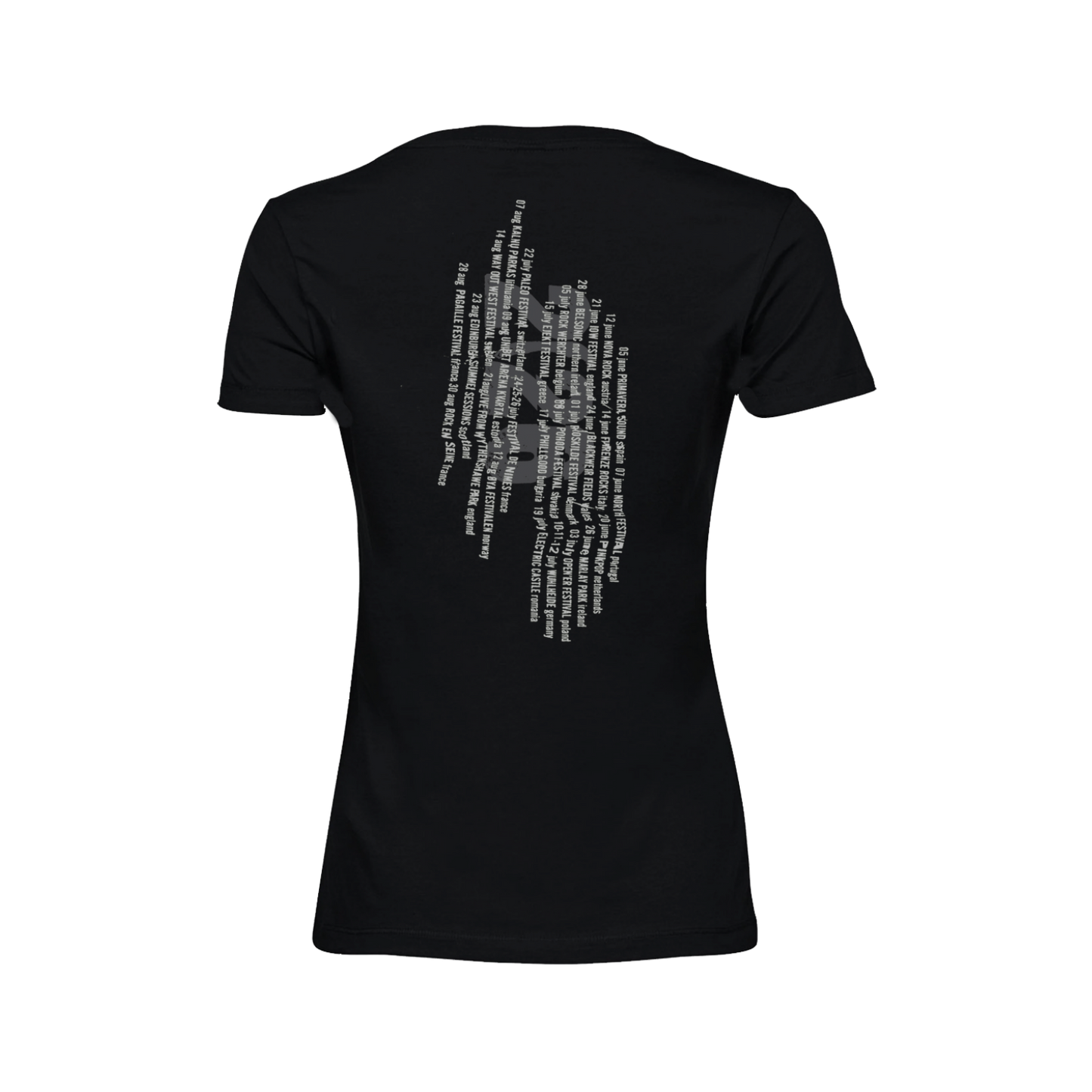 Vertical Festival Summer Women's Black T-Shirt