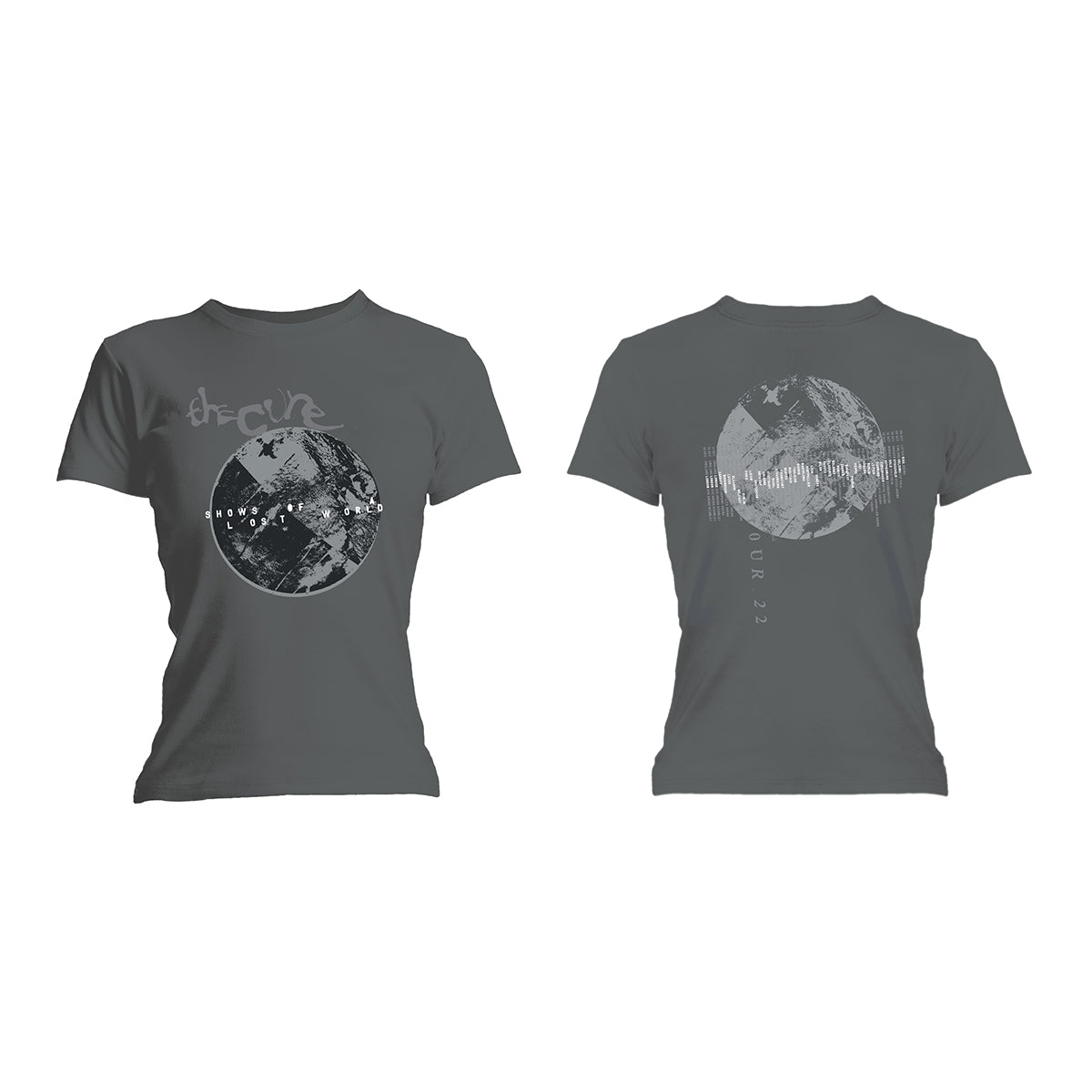 Shows Of A Lost World Ladies Charcoal T-Shirt
