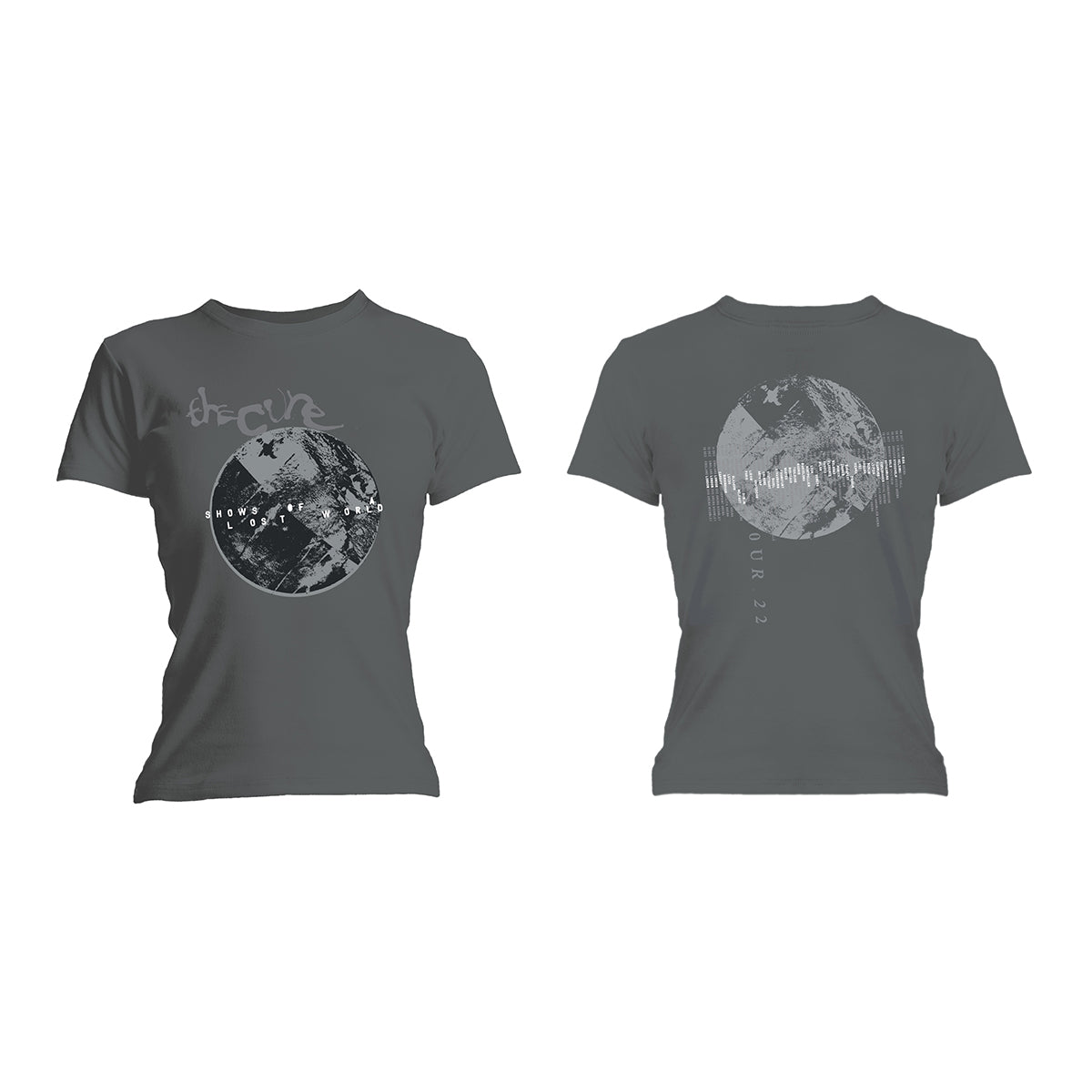 Shows Of A Lost World Ladies Charcoal T-Shirt