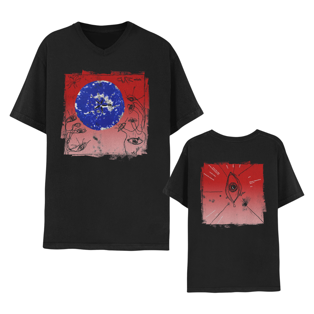 Wish 30th Album Black V-Neck T-Shirt