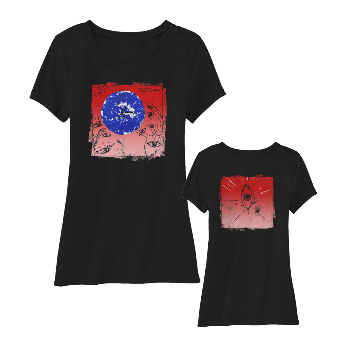 Wish 30th Album Ladies Black T-Shirt