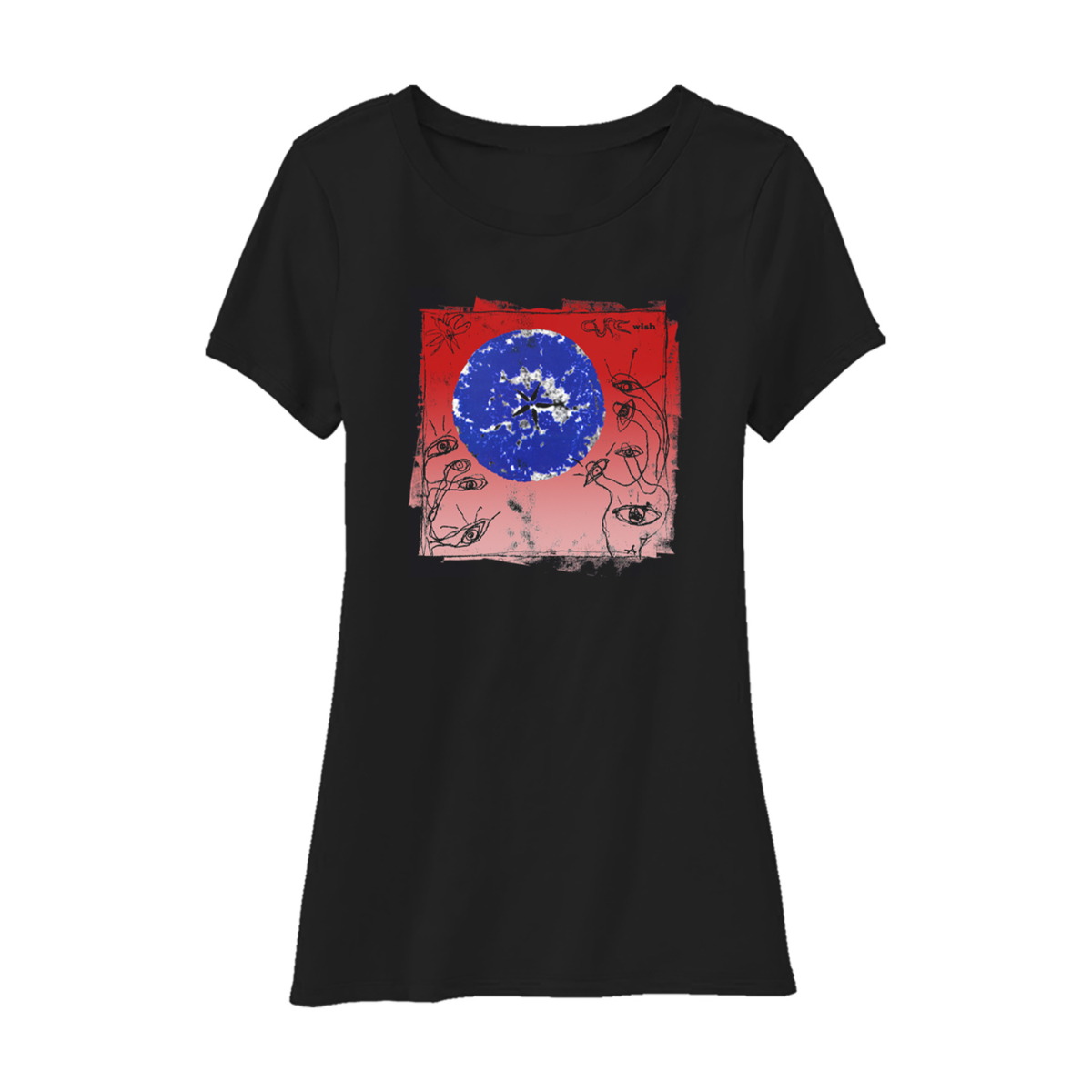 Wish 30th Album Ladies Black T-Shirt