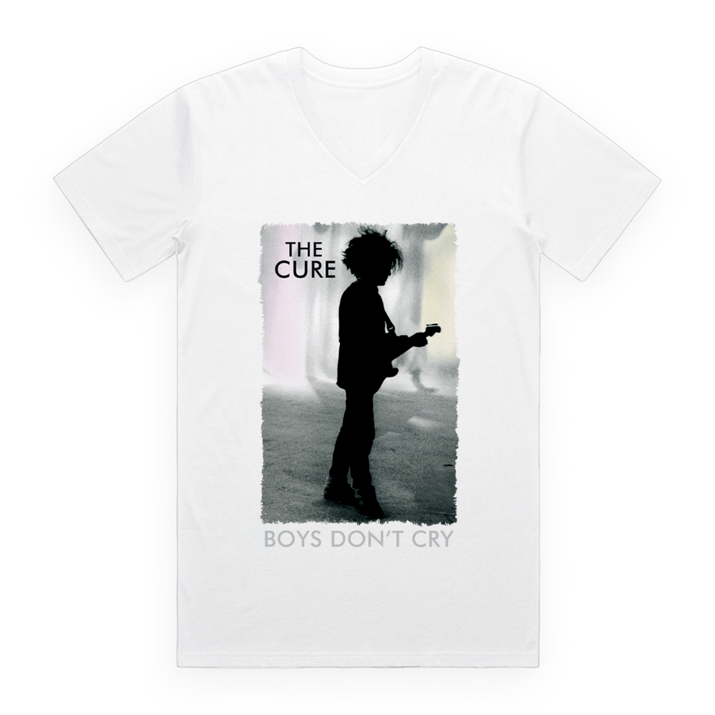 Boys Don't Cry White V-Neck Tee