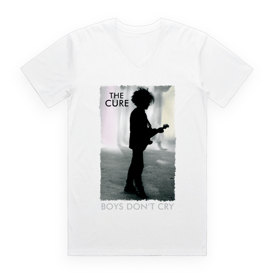 Boys Don't Cry White V-Neck Tee