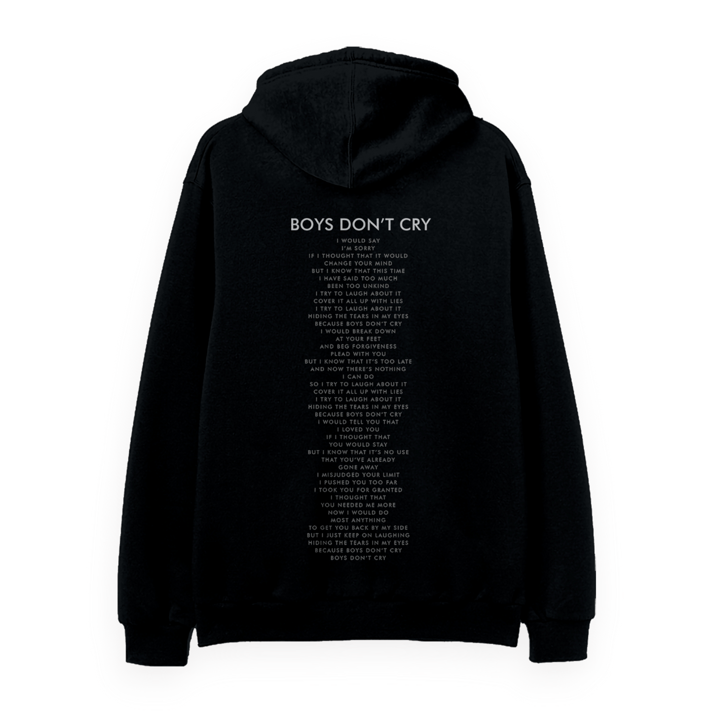 Boys Don't Cry Black Hoodie