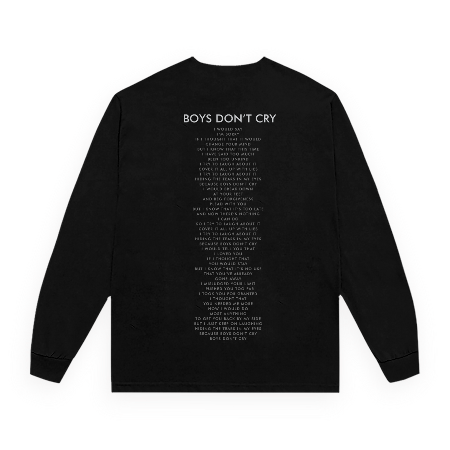 Boys Don't Cry Black Long Sleeve