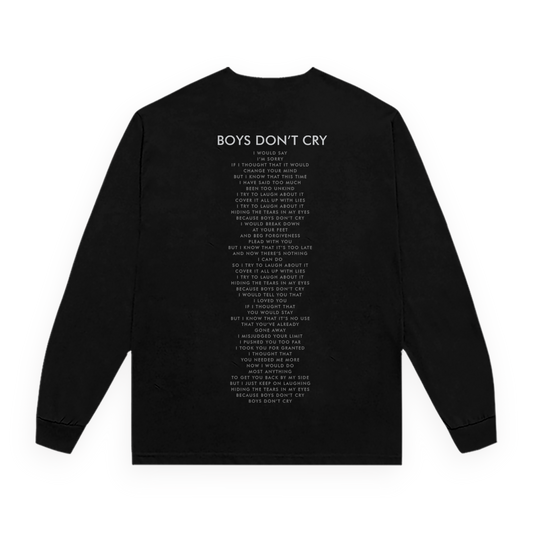 Boys Don't Cry Black Long Sleeve