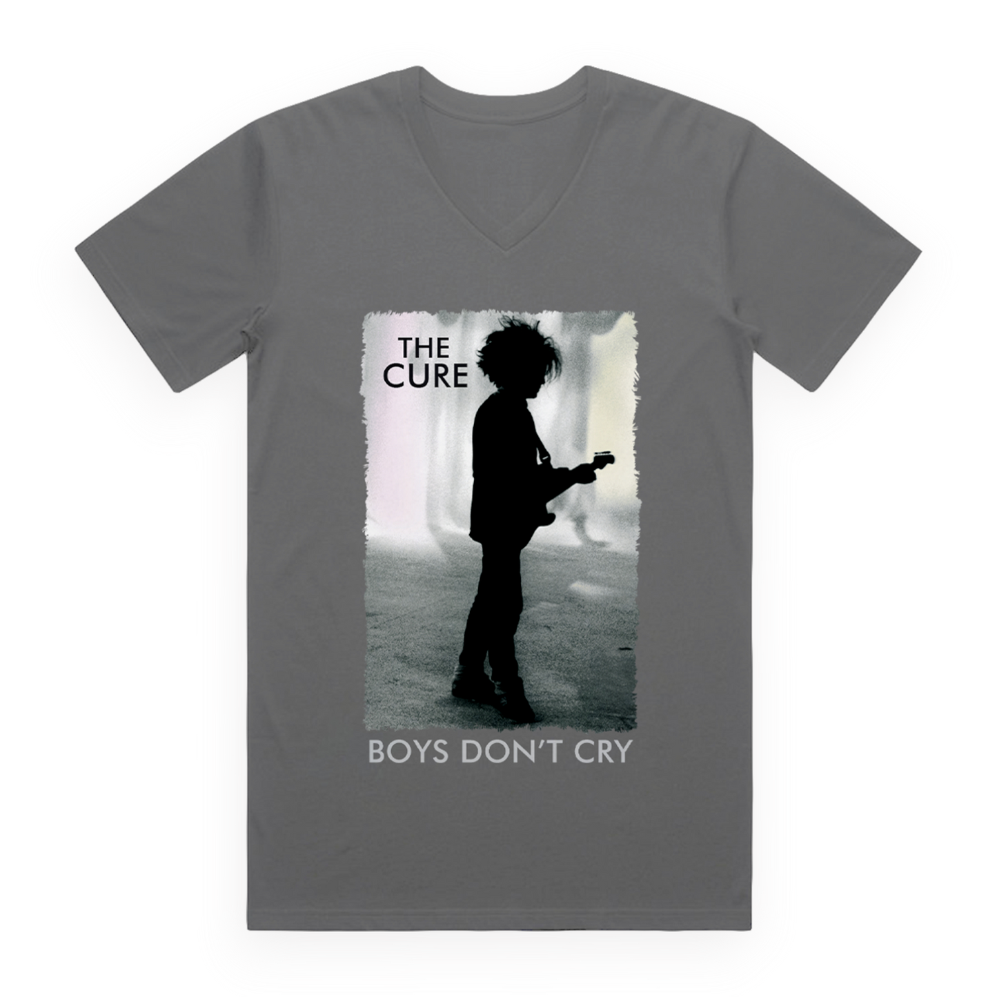 Boys Don't Cry Grey V-Neck Tee