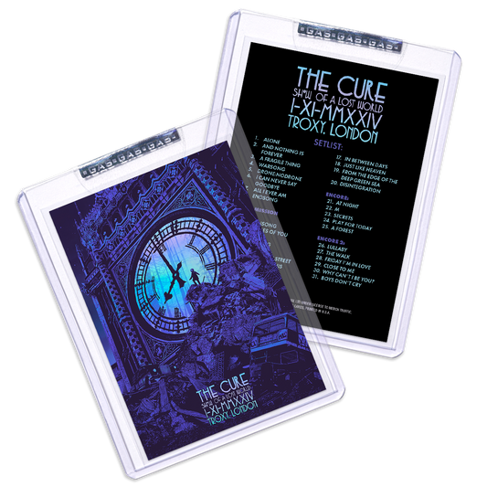 GAS THE CURE NOVEMBER 1, 2024, TROXY LONDON 2ND EDITION TRADING CARD ILLUSTRATED BY DANIEL DANGER
