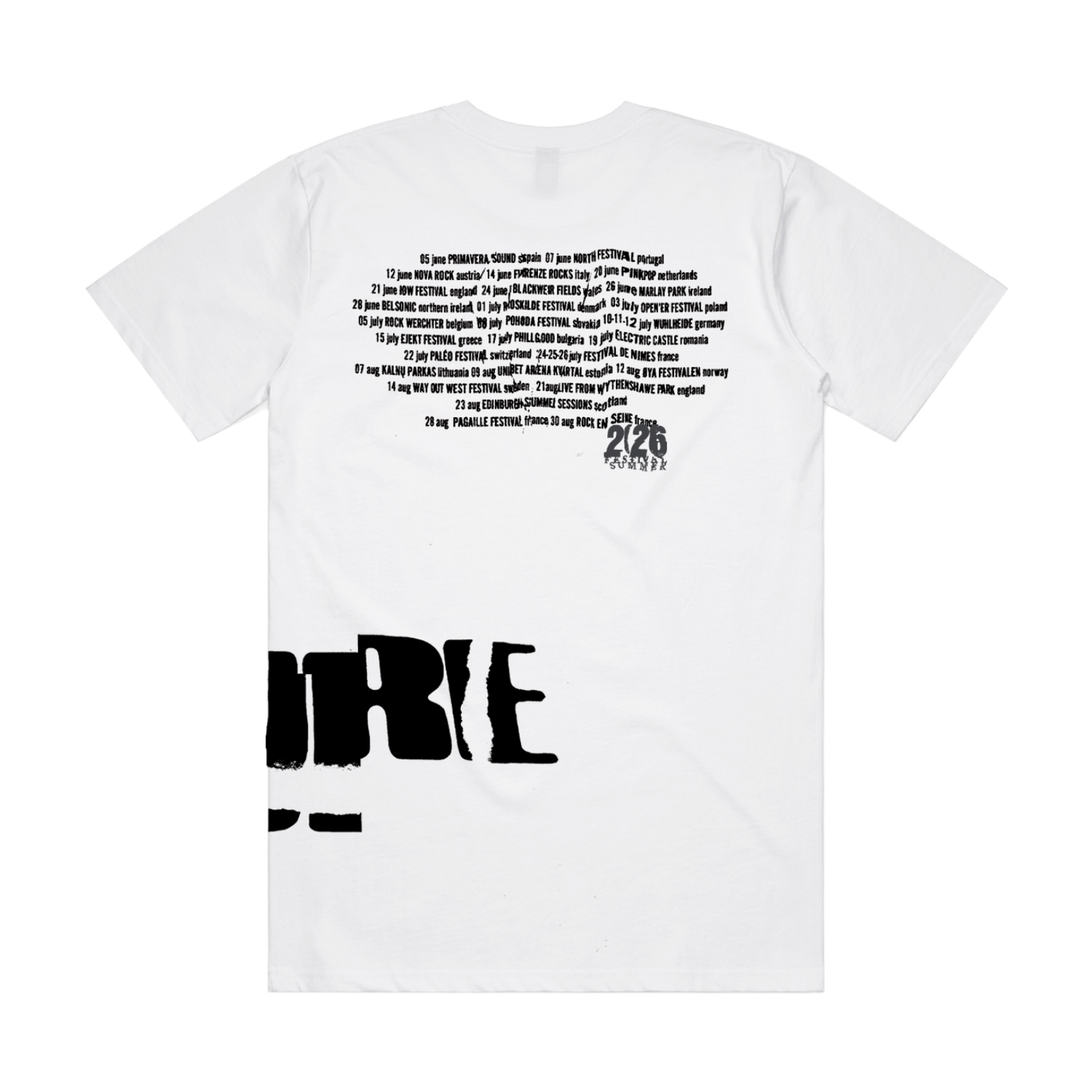The Cure Festival Summer White V-Neck T-Shirt
